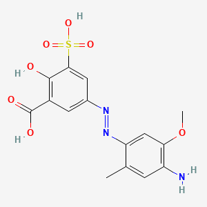 5-((4-Amino-5-methoxy-2-tolyl)azo)-3-sulphosalicylic acid