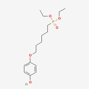 Phosphonic acid, (6-(4-hydroxyphenoxy)hexyl)-, diethyl ester