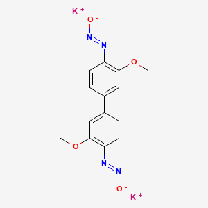 Dipotassium 3,3'-dimethoxy-N,N'-dinitrosobiphenyl-4,4'-diamide