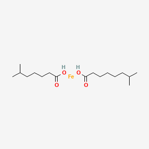 molecular formula C17H34FeO4 B12669570 (Isononanoato-O)(isooctanoato-O)iron CAS No. 93920-17-3