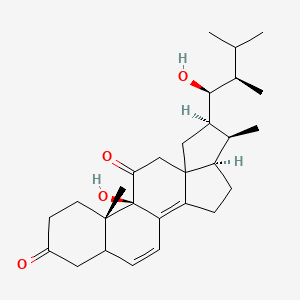 molecular formula C28H40O4 B12669591 Emesterone B CAS No. 209673-38-1