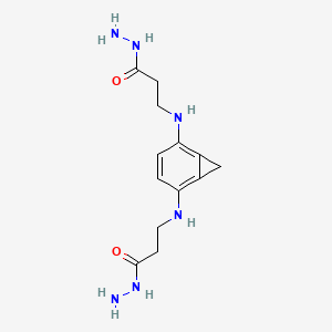 molecular formula C13H20N6O2 B12669617 N-N'-(Methylene-p-phenylene)bis(beta-alaninohydrazide) CAS No. 93893-46-0