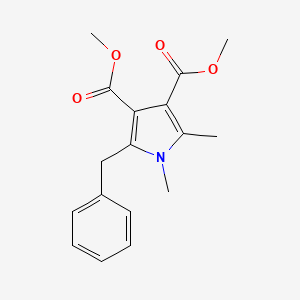 1H-Pyrrole-3,4-dicarboxylic acid, 1,2-dimethyl-5-(phenylmethyl)-, dimethyl ester