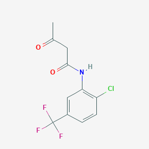 molecular formula C11H9ClF3NO2 B1266963 N-[2-氯-5-(三氟甲基)苯基]-3-氧代丁酰胺 CAS No. 585-97-7