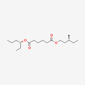 molecular formula C18H34O4 B12669677 6-O-[(3R)-hexan-3-yl] 1-O-[(3R)-3-methylpentyl] hexanedioate 