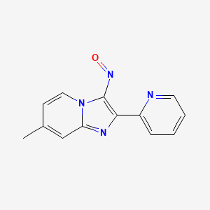 Imidazo(1,2-a)pyridine, 7-methyl-3-nitroso-2-(2-pyridinyl)-