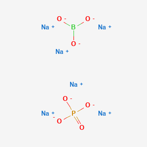 molecular formula BNa6O7P B12670172 Hexasodium;borate;phosphate 