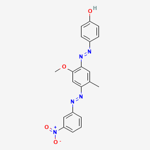 B12670189 4-((2-Methoxy-5-methyl-4-((3-nitrophenyl)azo)phenyl)azo)phenol CAS No. 84100-06-1