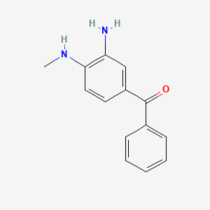 molecular formula C14H14N2O B12670200 (3-Amino-4-(methylamino)phenyl) phenyl ketone CAS No. 66353-69-3