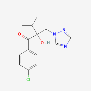 1-Butanone, 1-(4-chlorophenyl)-2-hydroxy-3-methyl-2-(1H-1,2,4-triazol-1-ylmethyl)-