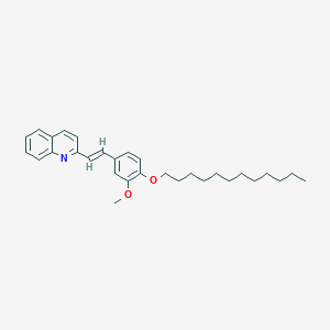 Quinoline, 2-(2-(4-(dodecyloxy)-3-methoxyphenyl)ethenyl)-