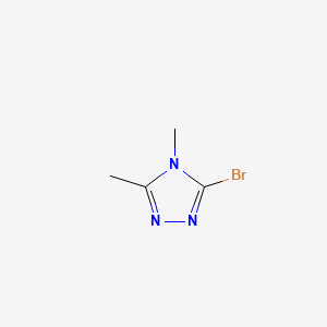 molecular formula C4H6BrN3 B1267061 4H-1,2,4-Triazole, 3-bromo-4,5-dimethyl- CAS No. 56616-84-3