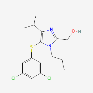 B12670718 (5-(3,5-Dichlorophenylthio)-4-isopropyl-1-n-propyl-1H-imidazol-2-yl)methanol CAS No. 178979-15-2