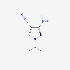 molecular formula C7H10N4 B1267074 3-Amino-1-isopropyl-1H-pyrazole-4-carbonitrile CAS No. 89897-29-0