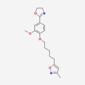 Isoxazole, 5-(5-(4-(4,5-dihydro-2-oxazolyl)-2-methoxyphenoxy)pentyl)-3-methyl-