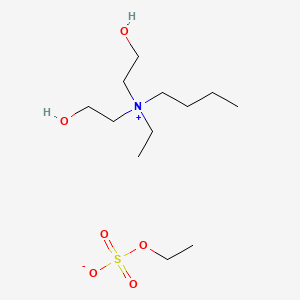 molecular formula C12H29NO6S B12670851 Butylethylbis(2-hydroxyethyl)ammonium ethyl sulphate CAS No. 94213-19-1