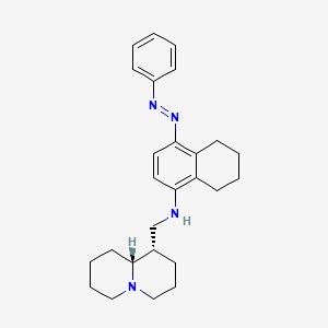 2H-Quinolizine-1-methanamine, N-(2,3-dimethyl-4-(phenylazo)phenyl)octahydro-, (1R-trans)-