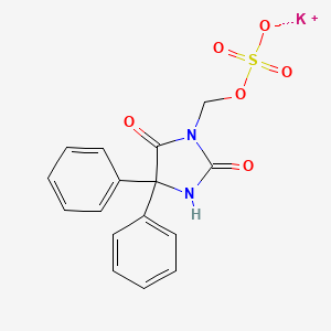 2,4-Imidazolidinedione, 5,5-diphenyl-3-((sulfooxy)methyl)-, monopotassiumsalt