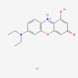 7-(Diethylamino)-1,3-dihydroxyphenoxazin-5-ium chloride