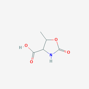 molecular formula C5H7NO4 B1267136 5-甲基-2-氧代-1,3-恶唑烷-4-羧酸 CAS No. 1195-19-3