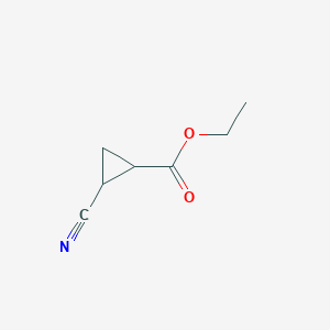 molecular formula C7H9NO2 B1267145 Ethyl 2-cyanocyclopropane-1-carboxylate CAS No. 56447-11-1