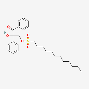 2-Hydroxy-3-oxo-2,3-diphenylpropyl dodecane-1-sulphonate