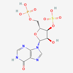 molecular formula C10H13N4O11PS B12671612 Inosine 5'-phosphosulfate CAS No. 29168-29-4