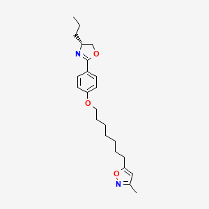 Isoxazole, 5-(7-(4-((4R)-4,5-dihydro-4-propyl-2-oxazolyl)phenoxy)heptyl)-3-methyl-