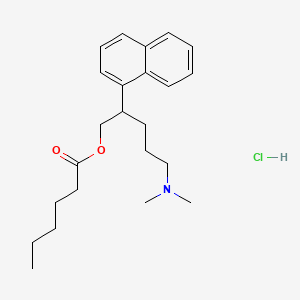 Hexanoic acid, 5-(dimethylamino)-2-(1-naphthalenyl)pentyl ester, hydrochloride