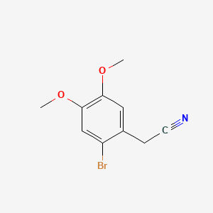 molecular formula C10H10BrNO2 B1267224 2-Bromo-4,5-dimethoxyphenylacetonitrile CAS No. 51655-39-1