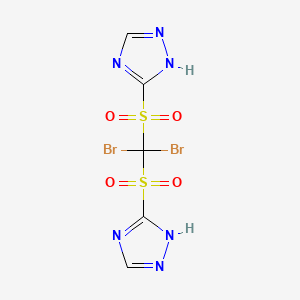 3,3'-((Dibromomethylene)bis(sulphonyl))bis(1H-1,2,4-triazole)