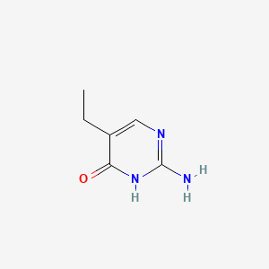 molecular formula C6H9N3O B1267228 4(1H)-Pyrimidinone, 2-amino-5-ethyl- CAS No. 28224-63-7