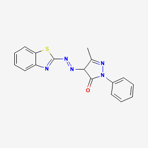 4-(Benzothiazol-2-ylazo)-2,4-dihydro-5-methyl-2-phenyl-3H-pyrazol-3-one