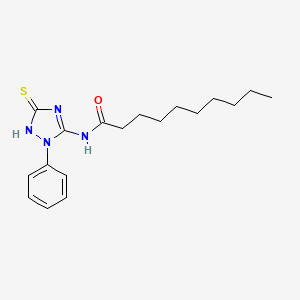 N-(2,5-Dihydro-2-phenyl-5-thioxo-1H-1,2,4-triazol-3-yl)decan-1-amide