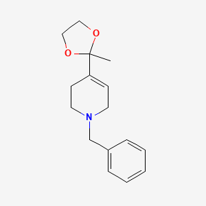 molecular formula C16H21NO2 B12672337 1-Benzyl-1,2,3,6-tetrahydro-4-(2-methyl-1,3-dioxolan-2-yl)pyridine CAS No. 93841-57-7