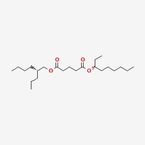 molecular formula C23H44O4 B12672354 5-O-[(3R)-nonan-3-yl] 1-O-[(2R)-2-propylhexyl] pentanedioate 