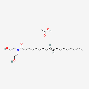 Bis(2-hydroxyethyl)(octadec-9-enoyl)ammonium acetate