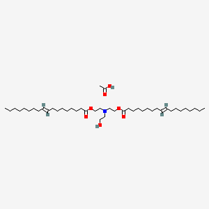 (2-Hydroxyethyl)bis(2-(octadec-9-enoyloxy)ethyl)ammonium acetate