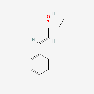 molecular formula C12H16O B12672458 1-Penten-3-ol, 3-methyl-1-phenyl-, (1Z)- CAS No. 71820-41-2