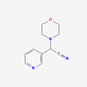 molecular formula C11H13N3O B1267249 4-吗啉基(吡啶-3-基)乙腈 CAS No. 36740-09-7