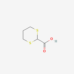 molecular formula C5H8O2S2 B1267251 1,3-二噻烷-2-羧酸 CAS No. 20461-89-6