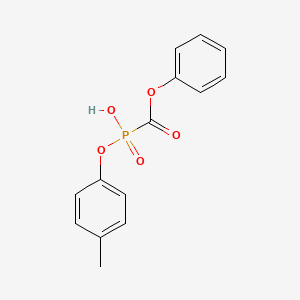 Phosphinecarboxylic acid, hydroxy(4-methylphenoxy)-, phenyl ester, oxide