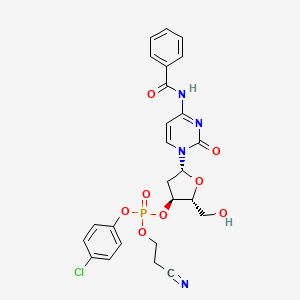 3'-Cytidylic acid, N-benzoyl-2'-deoxy-, 4-chlorophenyl 2-cyanoethyl ester