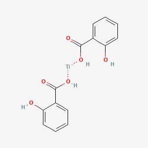 molecular formula C14H12O6Ti B12672841 Bis(salicylato-O1,O2)titanium CAS No. 94276-41-2