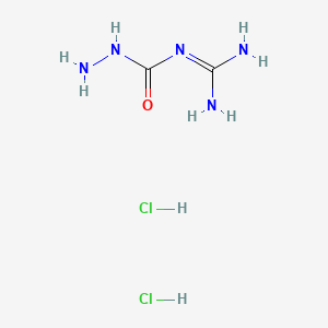 molecular formula C2H9Cl2N5O B12672852 4-Amidinosemicarbazide dihydrochloride CAS No. 28787-22-6