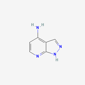molecular formula C6H6N4 B1267286 1H-吡唑并[3,4-b]吡啶-4-胺 CAS No. 49834-62-0