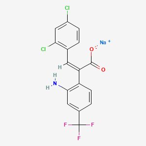 Sodium 2-(2-amino-4-(trifluoromethyl)phenyl)-3-(2,4,dichlorophenyl)acrylate