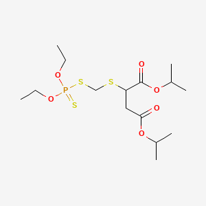 Butanedioic acid, ((((diethoxyphosphinothioyl)thio)methyl)thio)-, bis(1-methylethyl) ester