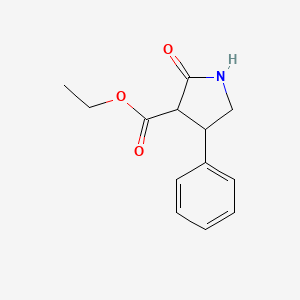 molecular formula C13H15NO3 B1267291 2-氧代-4-苯基吡咯烷-3-羧酸乙酯 CAS No. 52450-32-5