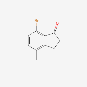 molecular formula C10H9BrO B1267292 7-溴-4-甲基-2,3-二氢-1H-茚满-1-酮 CAS No. 15069-48-4